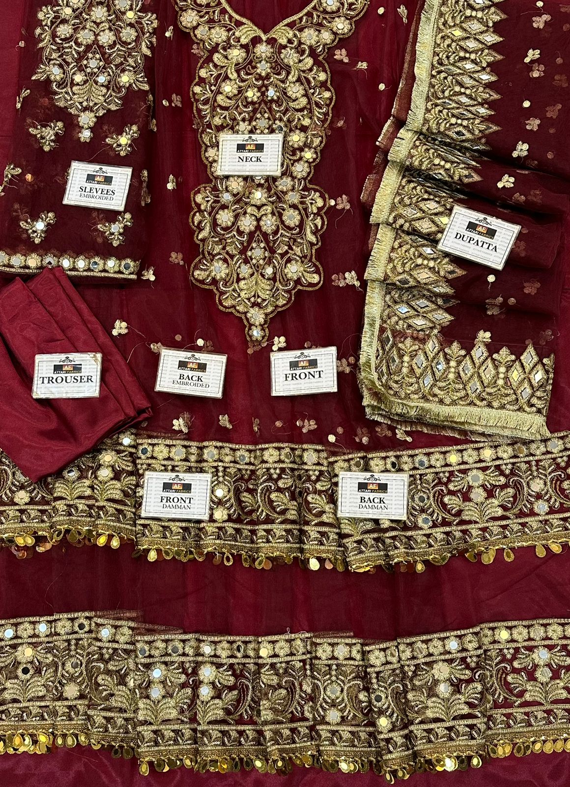 Kashee Designer Mehroon Frock Wedding Season 2025
