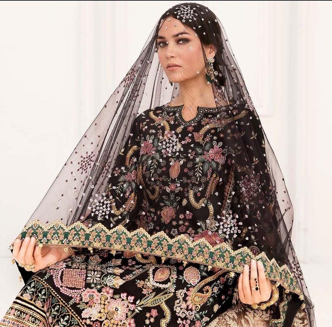 Baroque Black Beauty Soft Net Formal Bridal Dress 2025