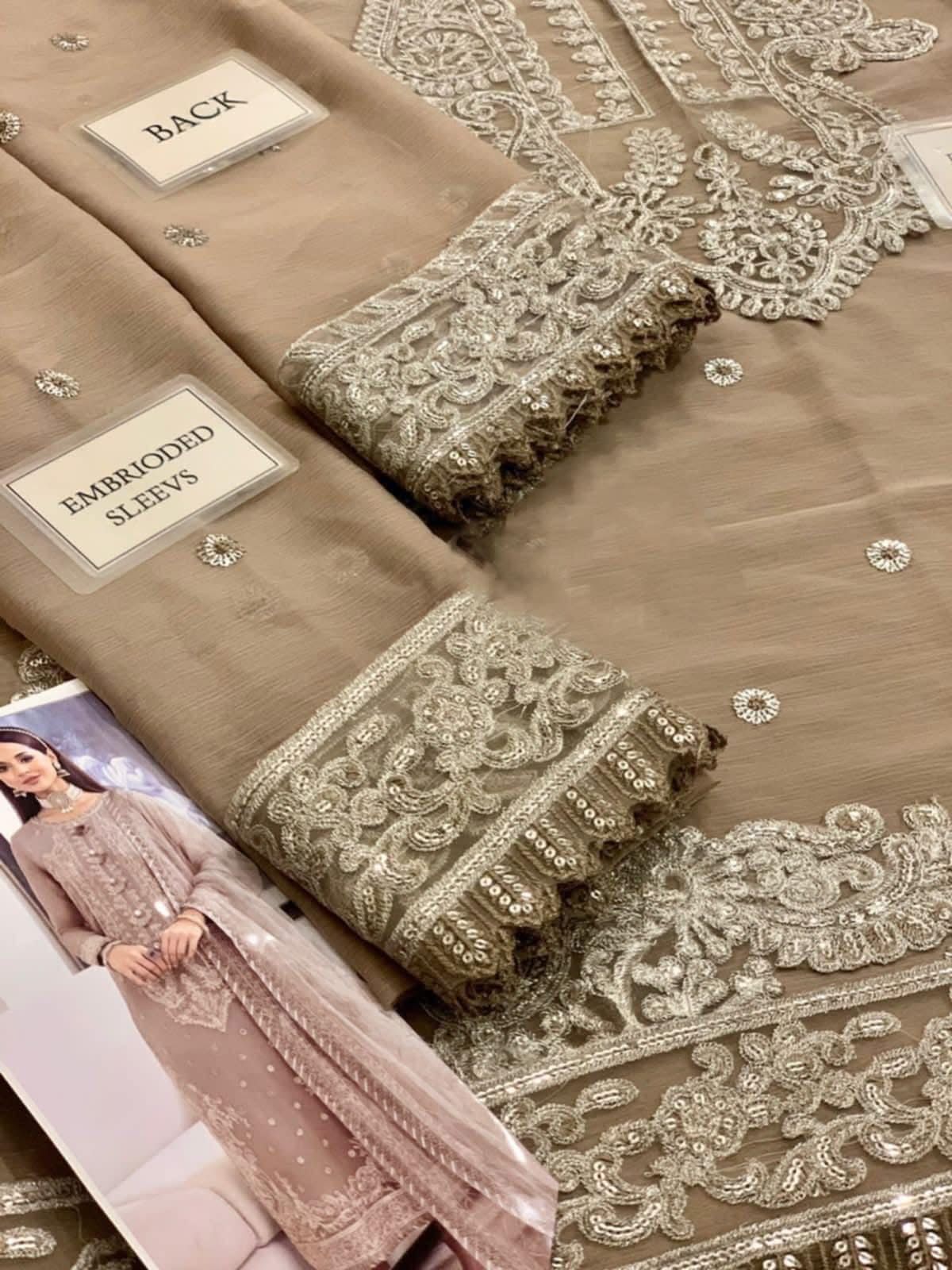 Asim Jofa Jhilmil Semi Pure Chiffon Pakistani Dress 2025