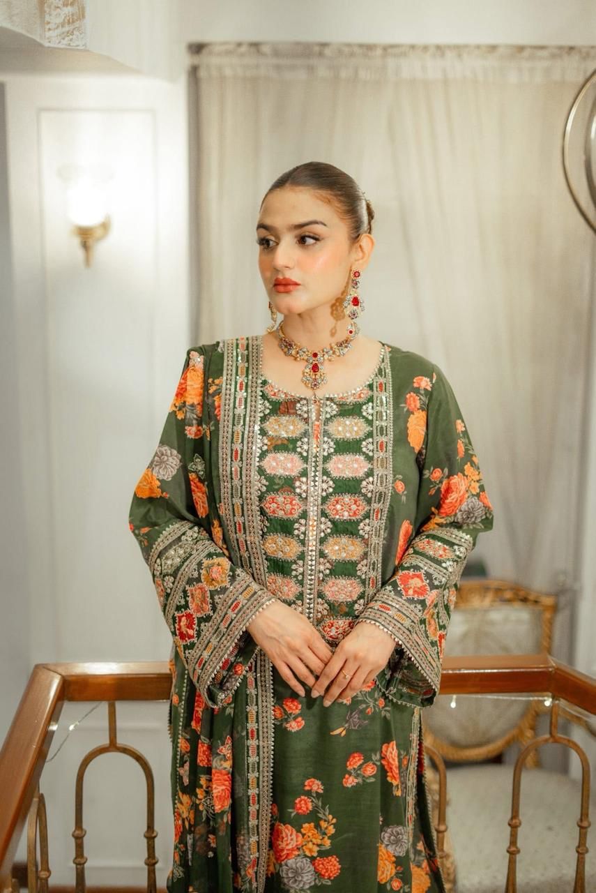 Aneela's New Most Hit Design Pure Silk Dress Party Wear 2025