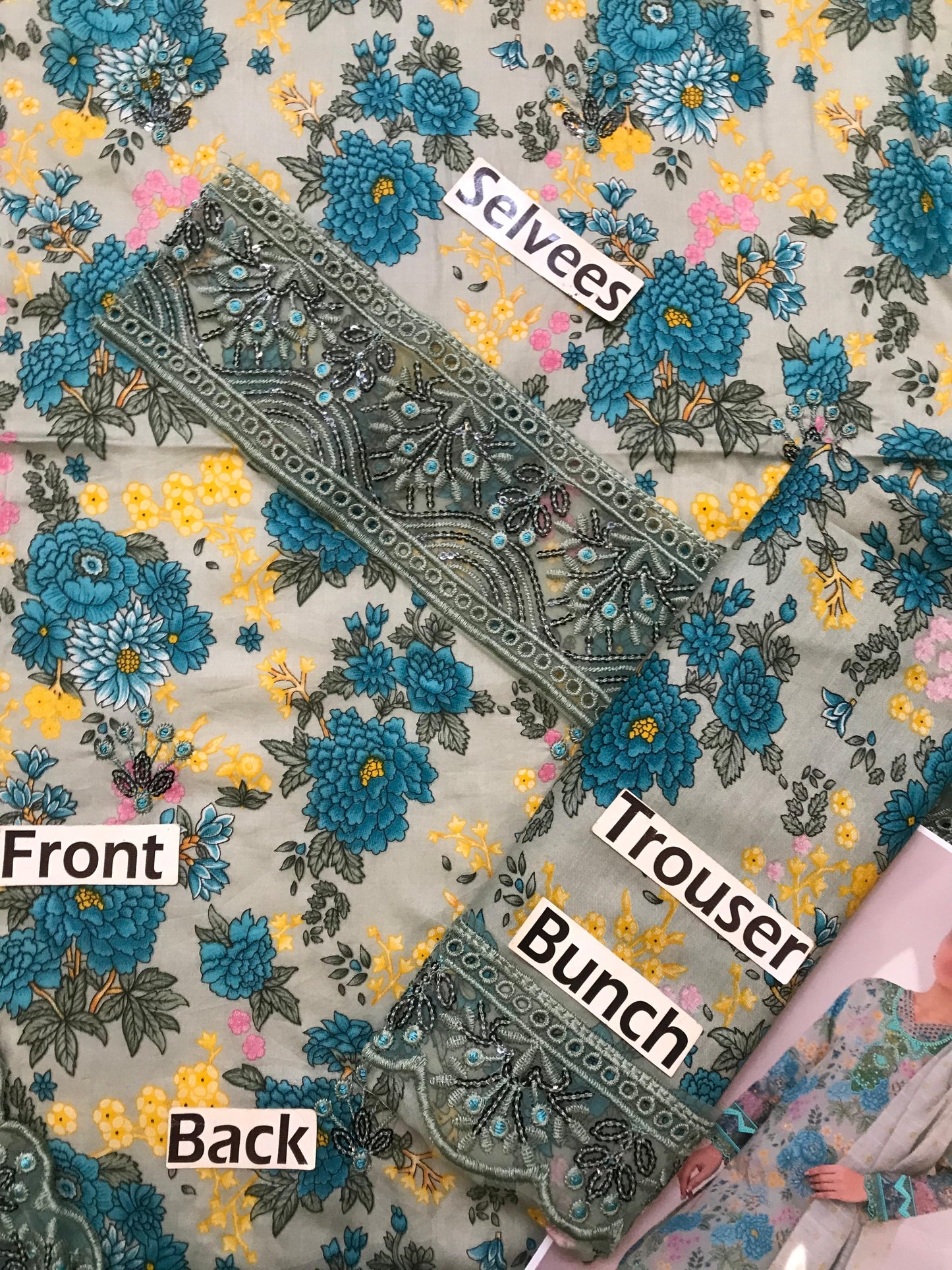Maria b Floral New Design With Chiffon Duppata 2025