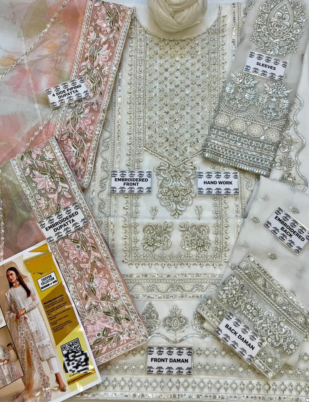 Wearza Wz-149 Semi Pure Chiffon Wedding & Party Wear Dress 2025