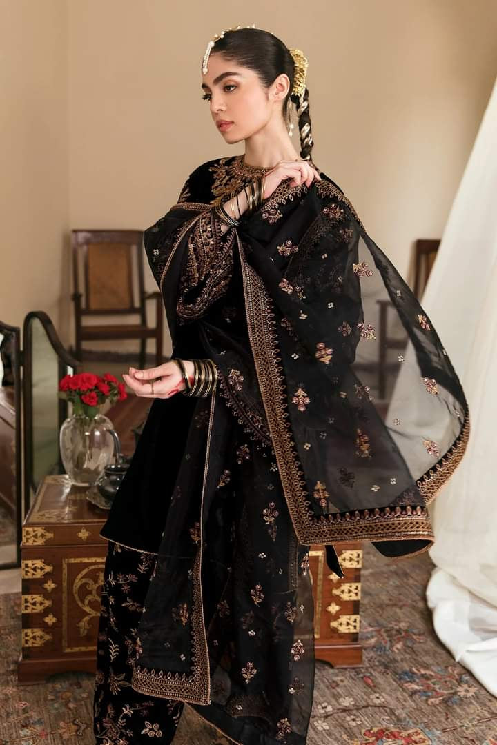 Baroque Jazmin Velvet Black Beauty Wedding & Party Wear 2025