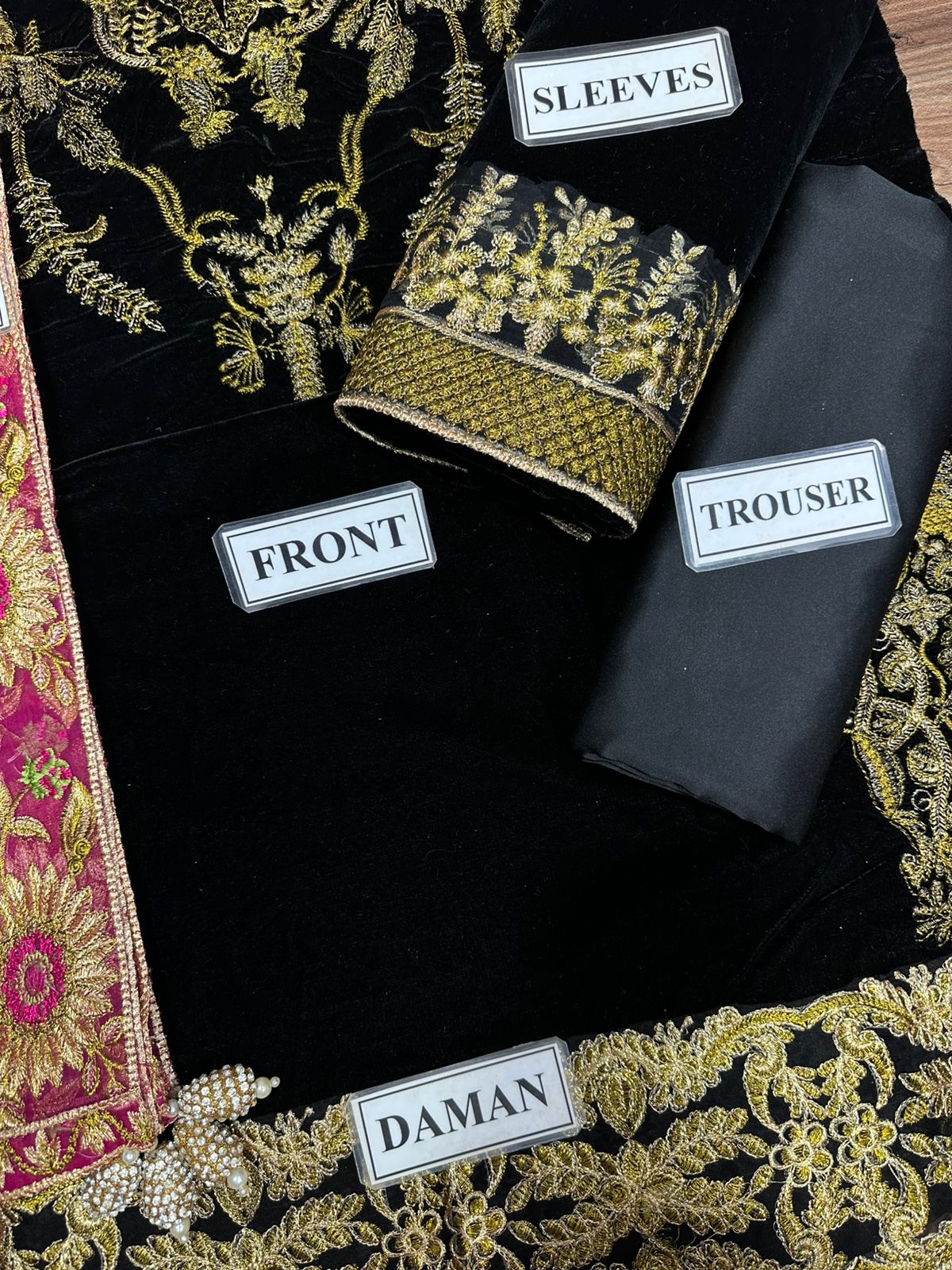 Ammara Khan Wz=021 Velvet Black Beauty Wedding & Party Wear 2025