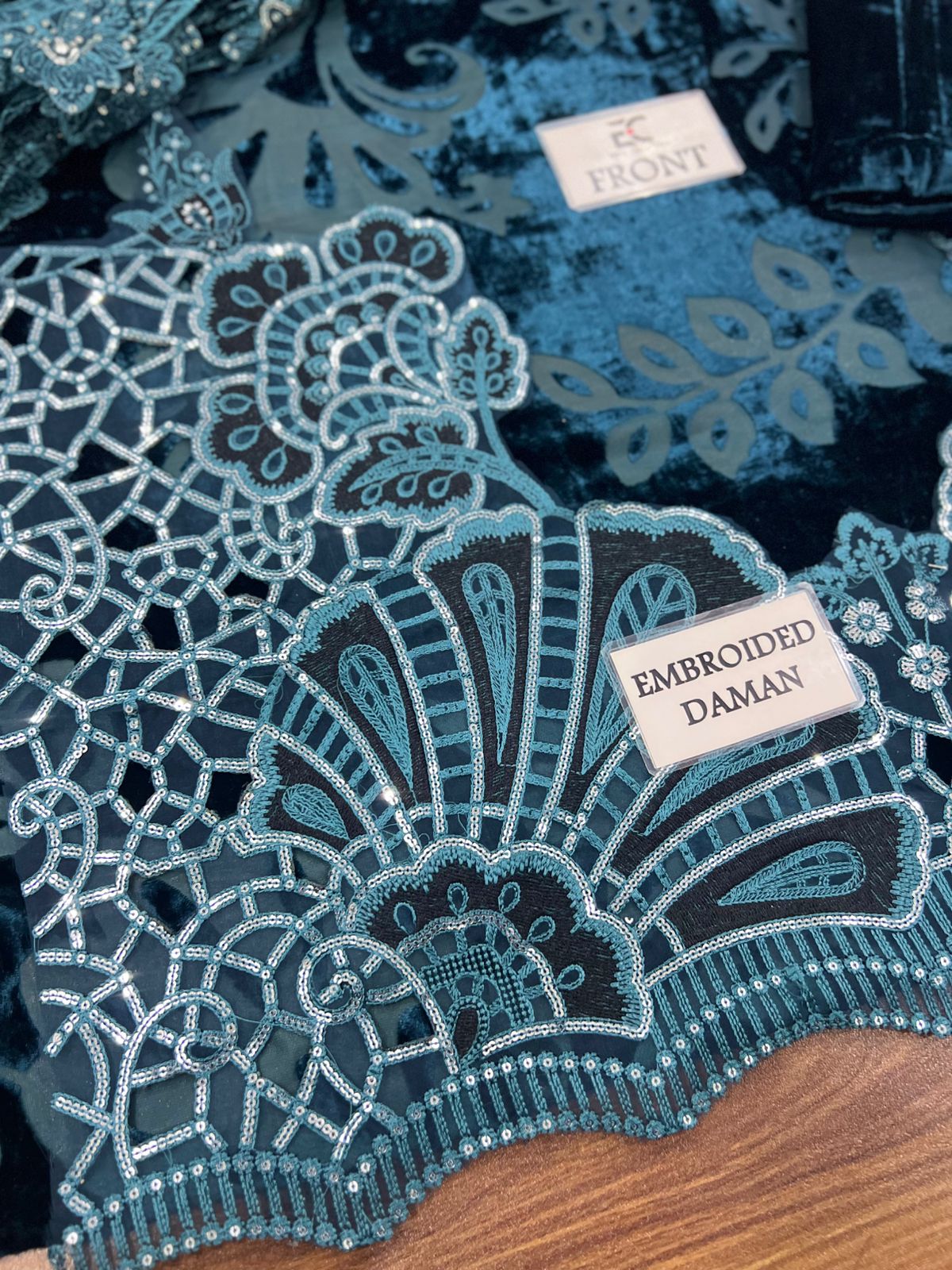 Maria B Palachi Collection Velvet Black & Zinc Wedding & Party Wear 2025