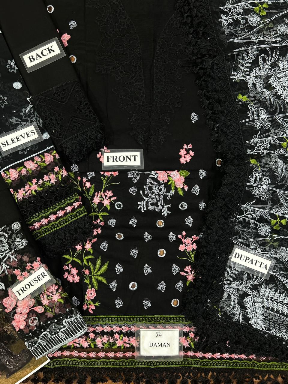 Sobia Nazir Wz-Sn-12 Black Beauty 100% Soft Cotton WIth Organza Duppata 2025