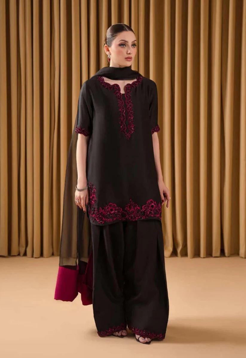 Ruby Black Red Wz-234 Raw Silk Dress Winter Sale 2025 Wearza Ruby Black Red Wz-234 Raw Silk Dress Winter Sale 2025 Wearza