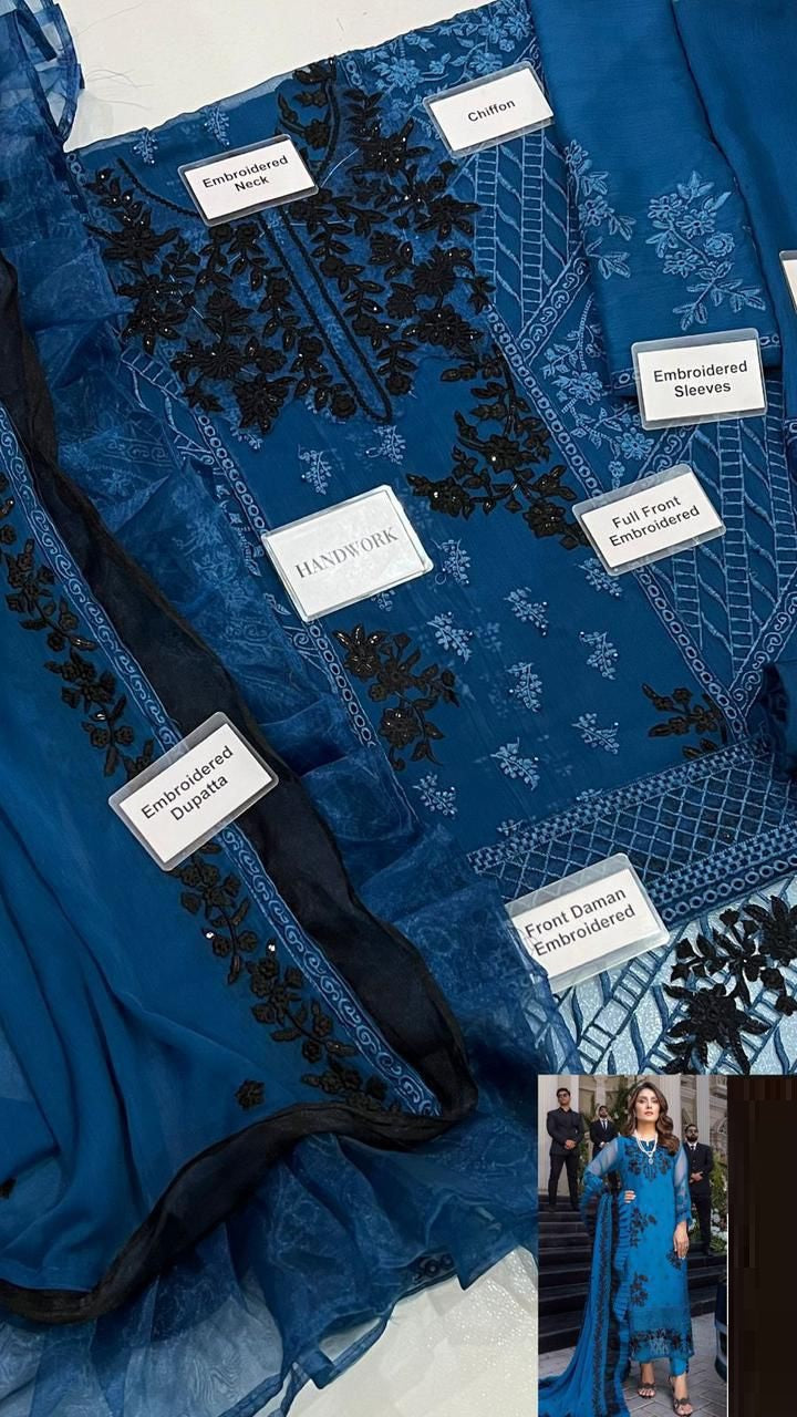 Azure Zinc Wz-202 Chiffon Emb Dress 2025