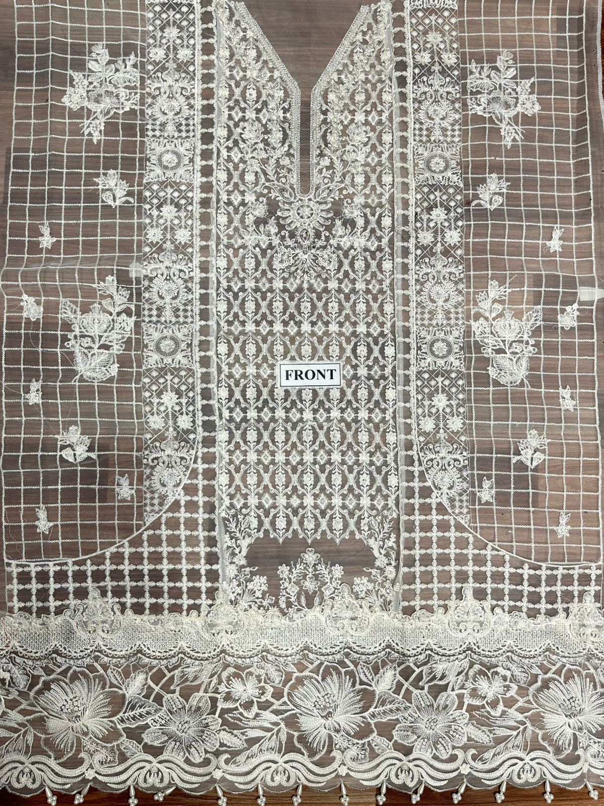 Baroque White Pure Organza Dress With Khadi Net Duppata Party Wear 2025