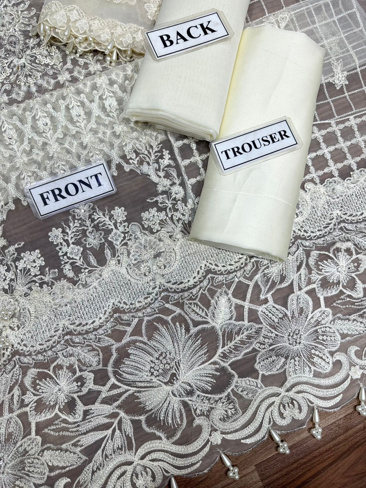 Baroque White Pure Organza Dress With Khadi Net Duppata Party Wear 2025