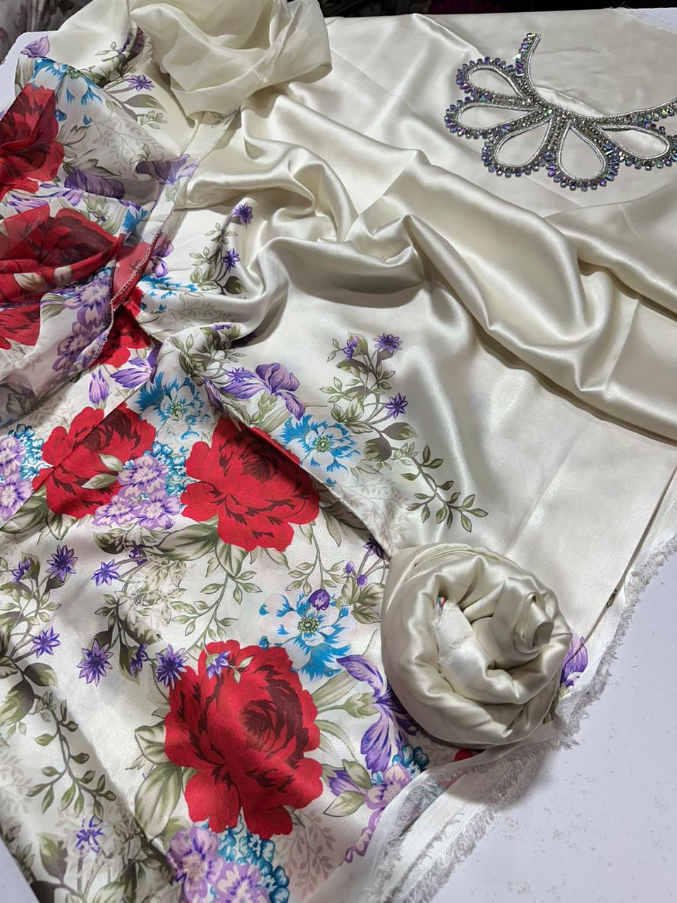 Khaadi Wz-872 Most Demanding Edition 3Pcs Shamoz Silk Dress 2025