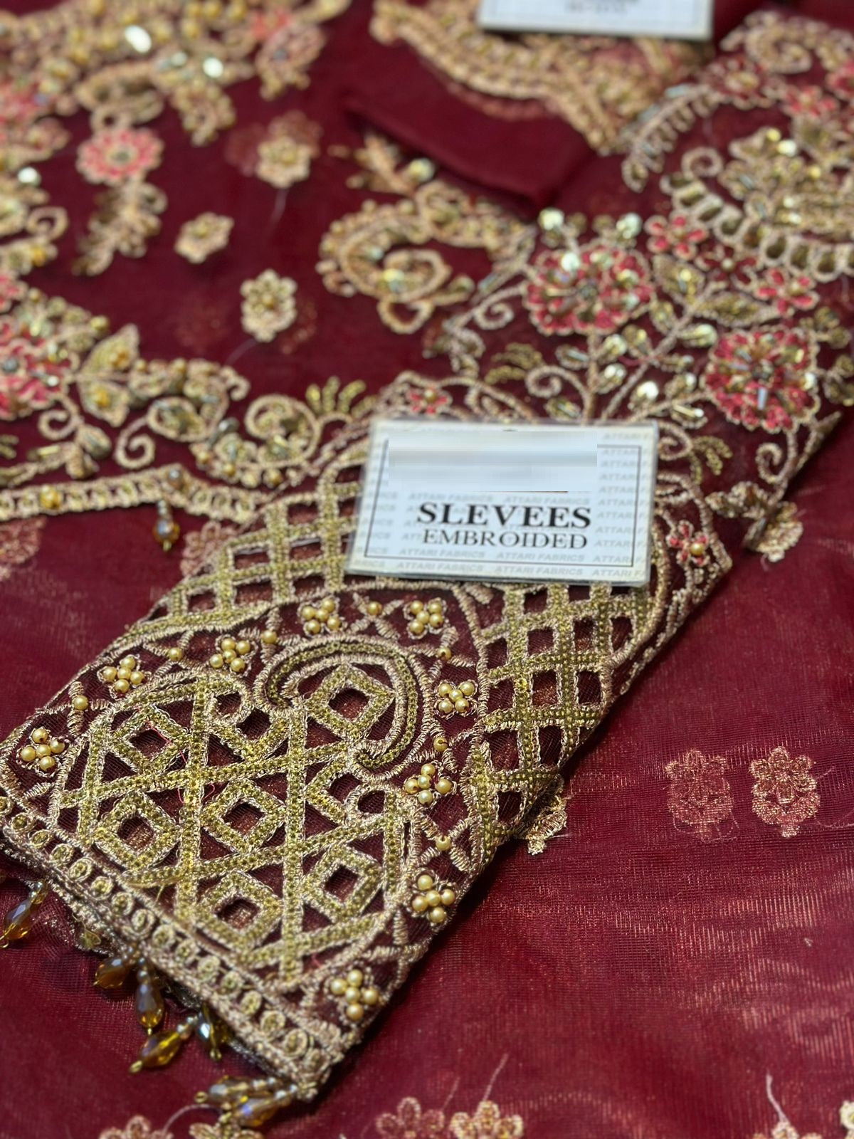 Maria b Maroon Beauty Exclusive Saree Soft Net 2025