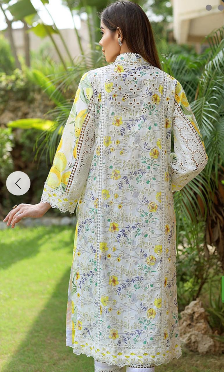 Sada Saaghar Luxury Lawn Chikankari Dress 2024