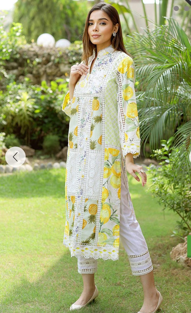 Sada Saaghar Luxury Lawn Chikankari Dress 2024