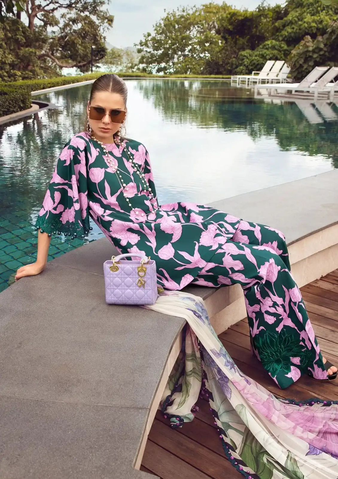 MARIA B MOST HIT ARTICLE IN 2 COLOR PREMIUM PURE LAWN WITH DIGITAL SILK DUPPATA 2024 - Wearza