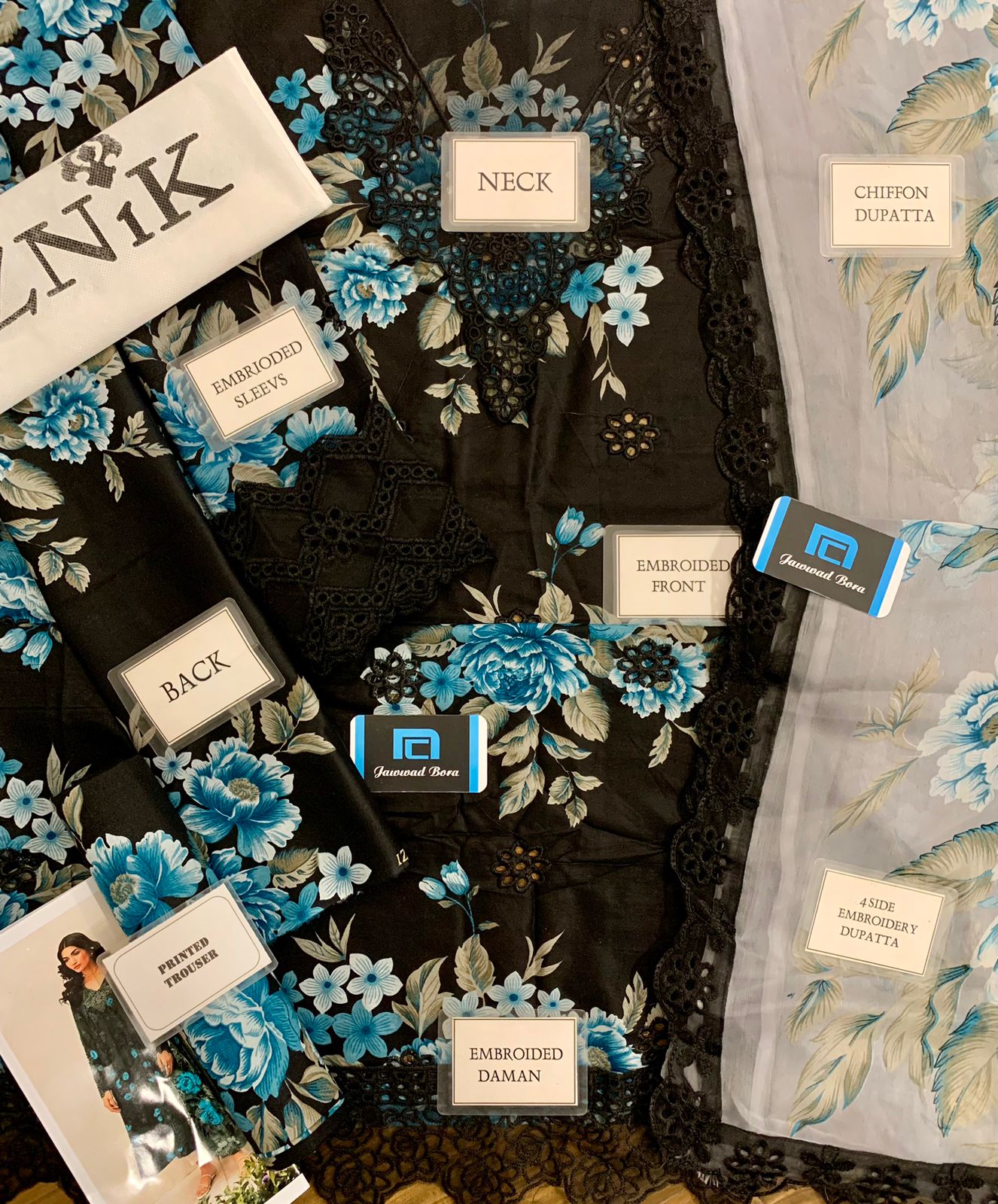 Iznik Dalfah Wz-D9 In 7 Color's Luxury Pure Lawn Chikankari Embroidered Eid Collection 2025