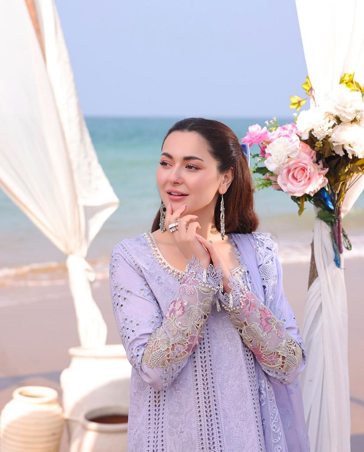 Sereene Wz-456 Pure Egyption Lawn With Organza Duppata Summer Eid Collection 2025