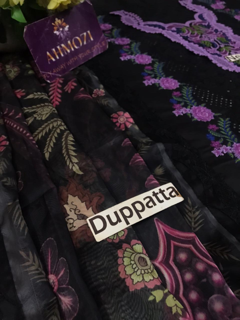 Jade Ombre Black Beauty X Dananeer Most Demanding Premium Bonanza Lawn Dress With Silk Emb Duppata 26