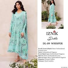 Iznik Dalfah Wz-D9 In 7 Color's Luxury Pure Lawn Chikankari Embroidered Eid Collection 2025