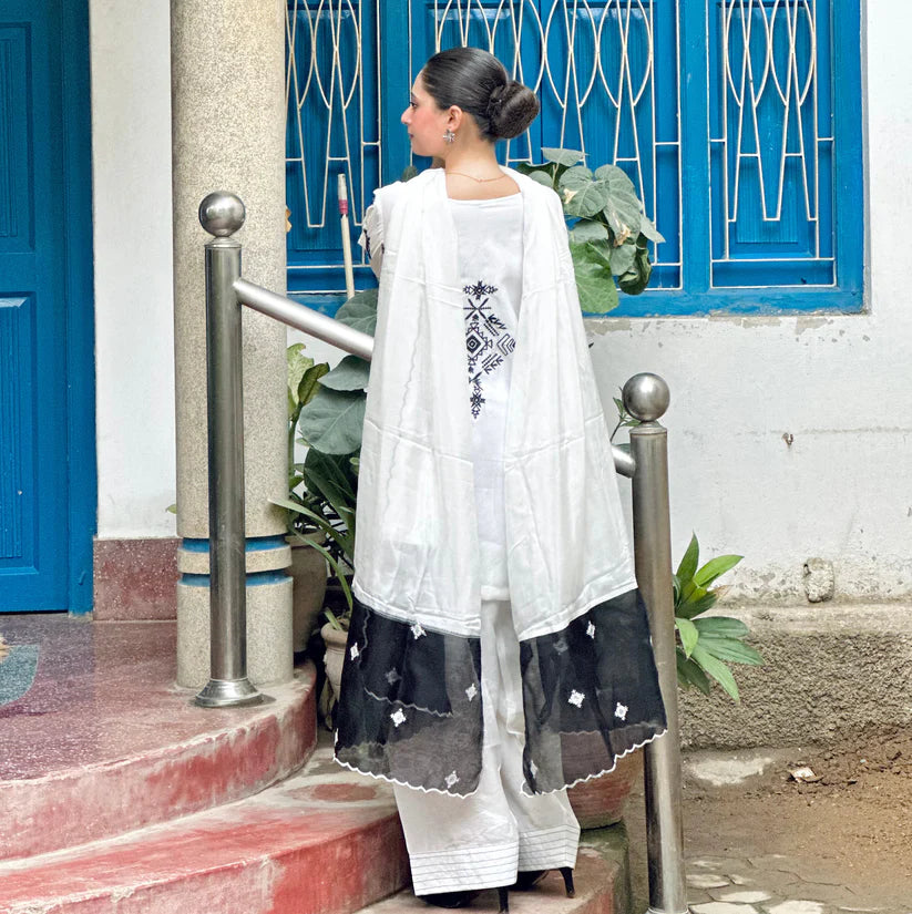 Ansab Jahangir X Dananeer Wz 02 100% Raw Silk 3Pcs Dress Ready To Wear 25