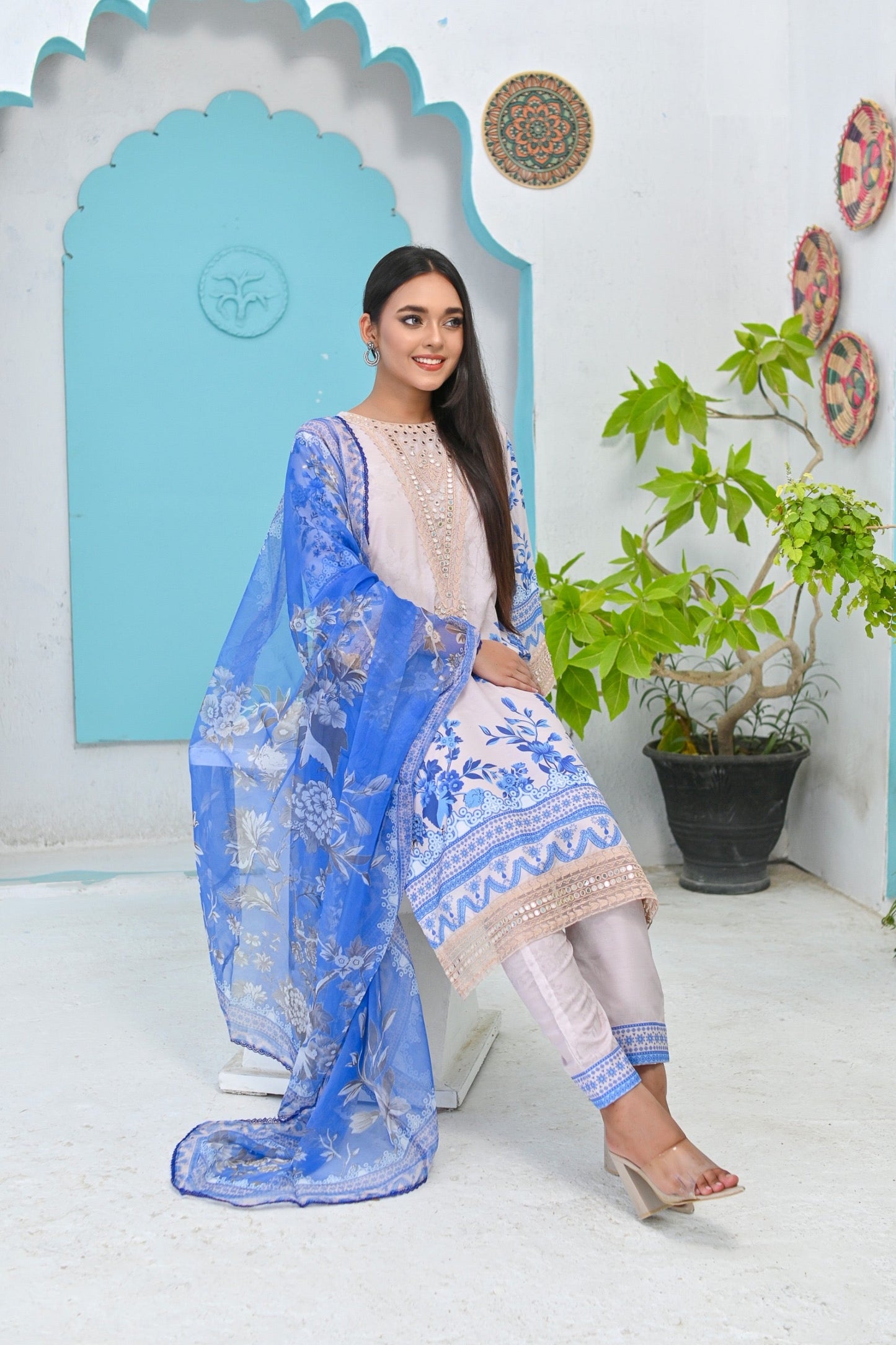 Gul-e-Swiss Premium Pure Swiss Lawn Stitched Dress 2024