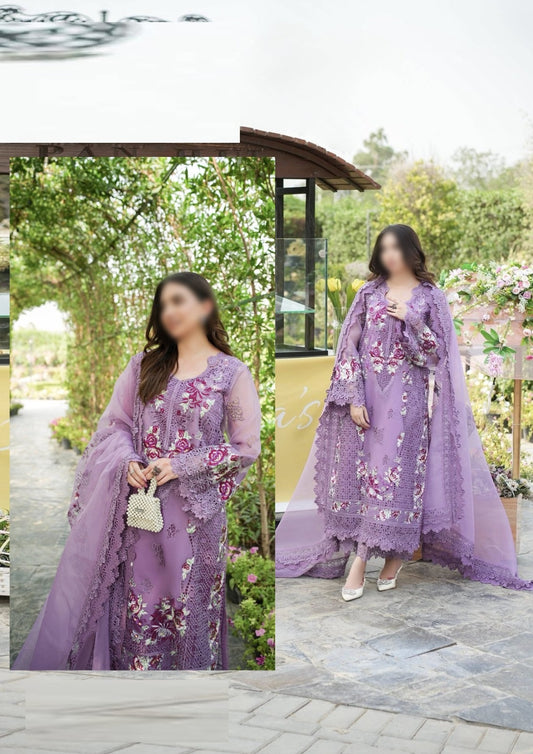 Wearza Wz-02 Most Demanding Premium Organza Chikankari Dress 25