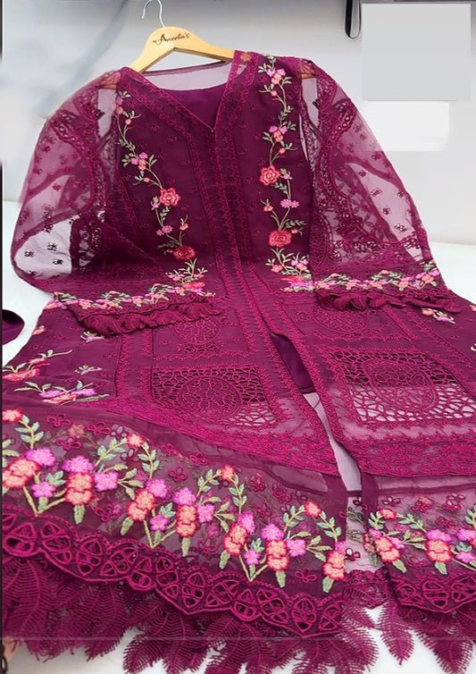 Aneela's Wz-212 Most Hit Code Premium Pure Chikankari Lawn Dress 2025