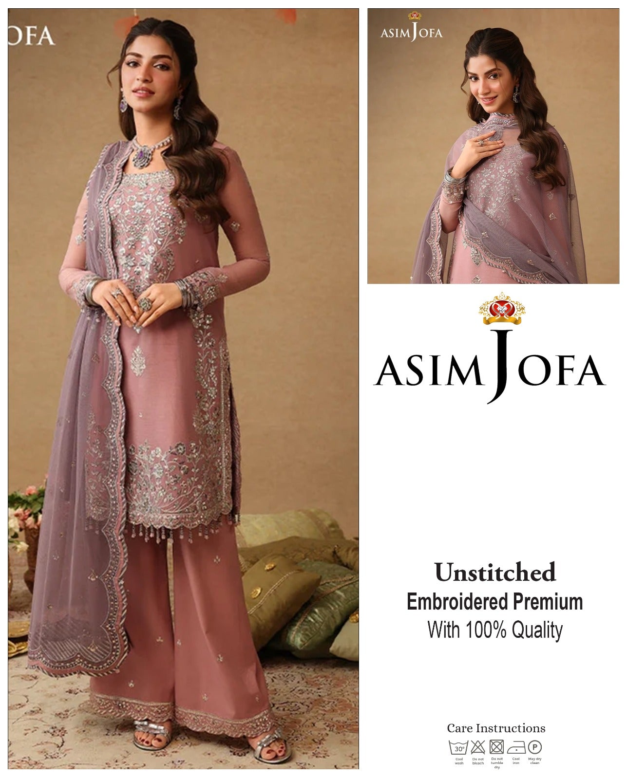 Asim Jofa Wz-23 Most Demanding Pink Chiffon Dress 26