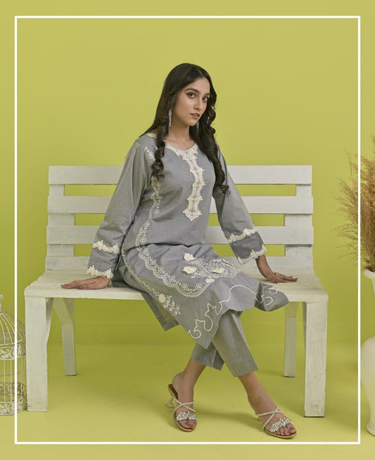 Wearza 2 Pcs COrd Set Premium Khaddar Cotton Wz-005