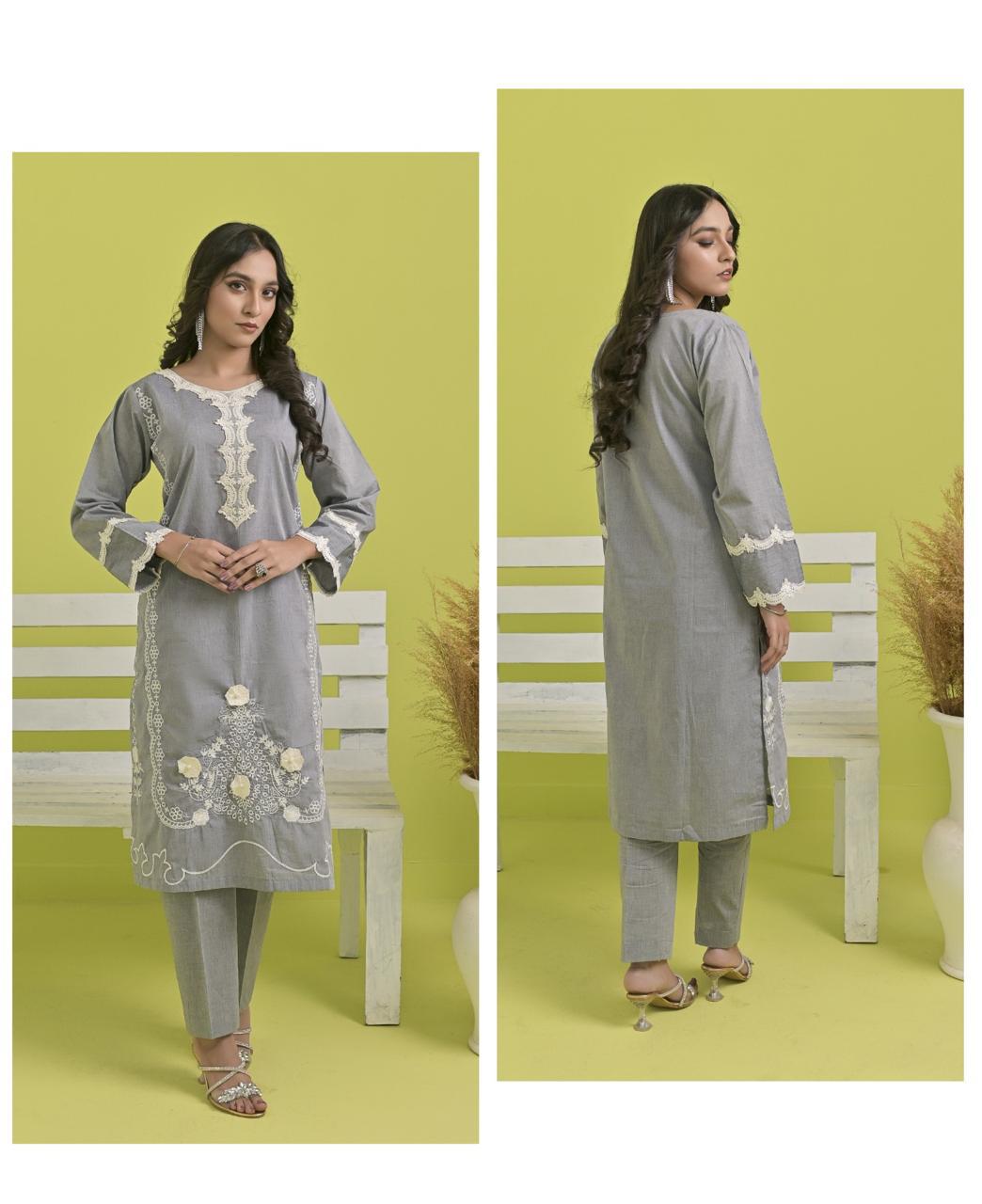 Wearza 2 Pcs COrd Set Premium Khaddar Cotton Wz-005
