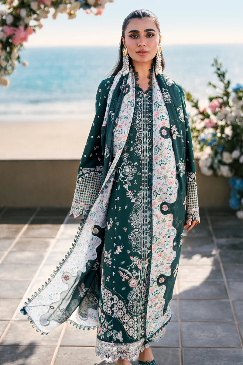 Qalamkar FK-13 Eliza Premium Pure Lawn Embroidered Eid Collection 2025