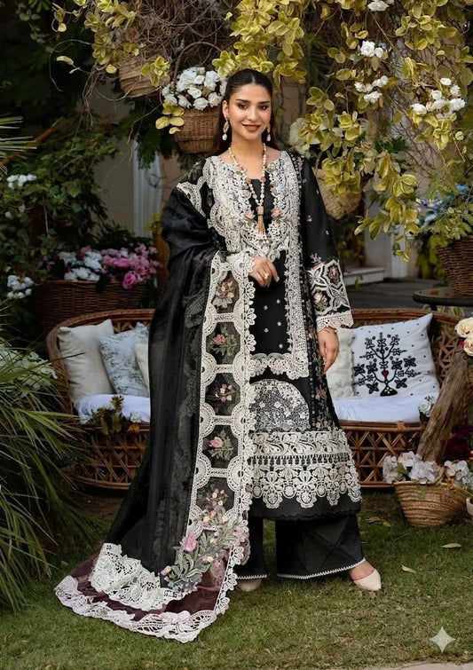 Elaf Wz-5506 Pure Premium Chikankari Lawn With Khaddi Net Dupatta 2026