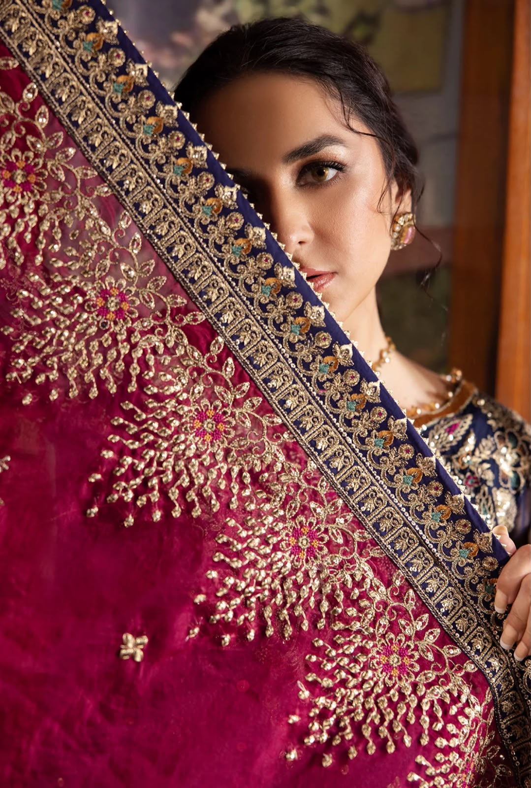 Nureh Wz-3054 Premium Pure Chiffon With Organza Emb Border Duppata 2026