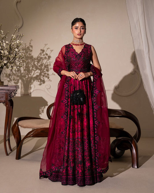 Faiza Saqlain Wedding Edition Wz-1205 Premium Luxury Silk With Embroiderd Net Duppata 2026