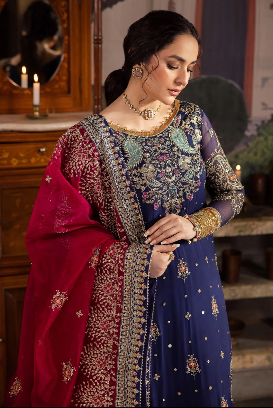 Nureh Wz-3054 Premium Pure Chiffon With Organza Emb Border Duppata 2026