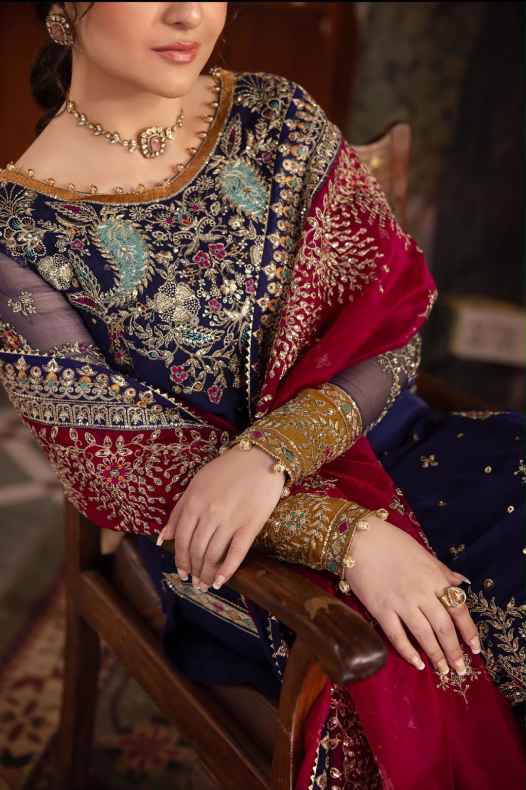 Nureh Wz-3054 Premium Pure Chiffon With Organza Emb Border Duppata 2026