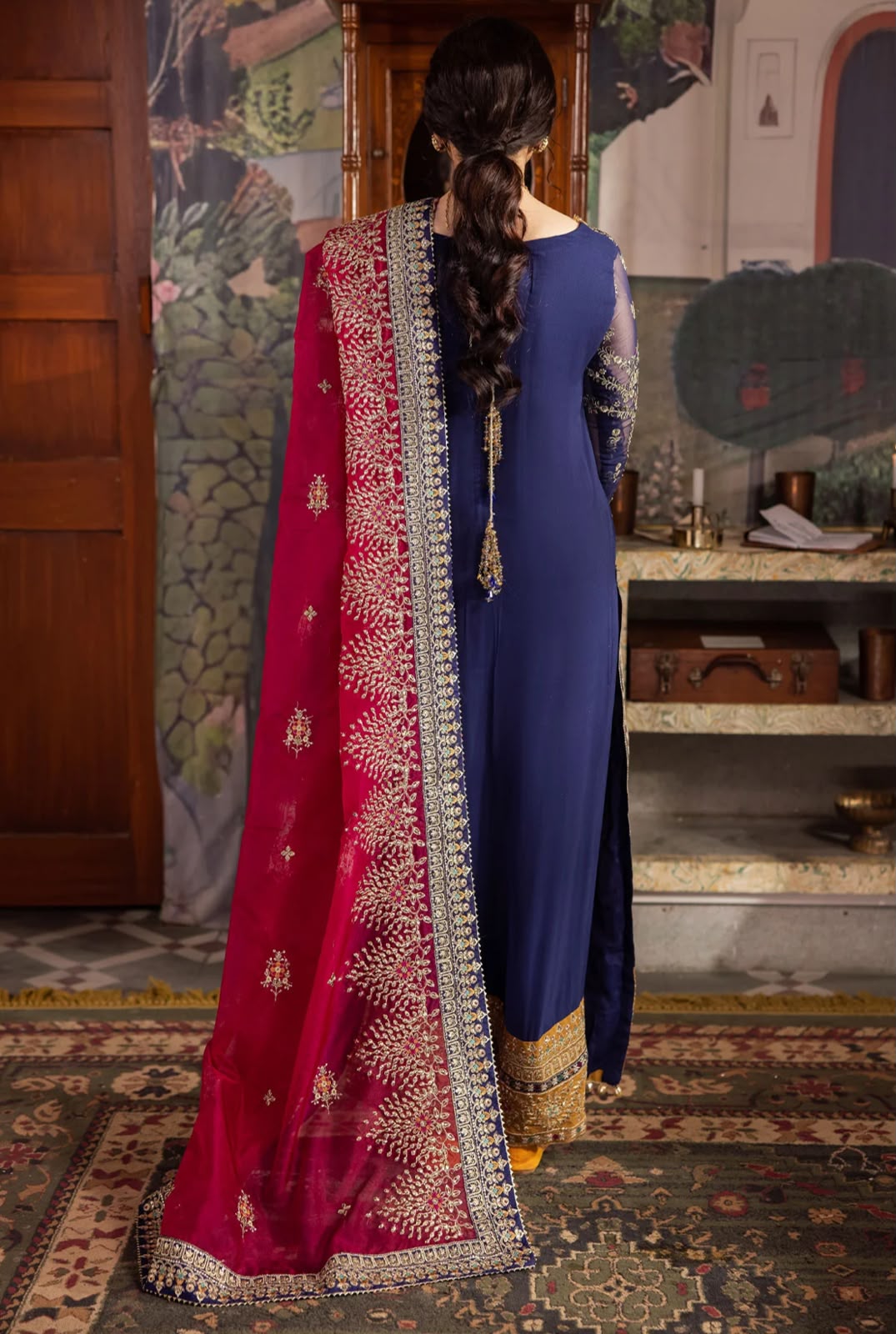 Nureh Wz-3054 Premium Pure Chiffon With Organza Emb Border Duppata 2026
