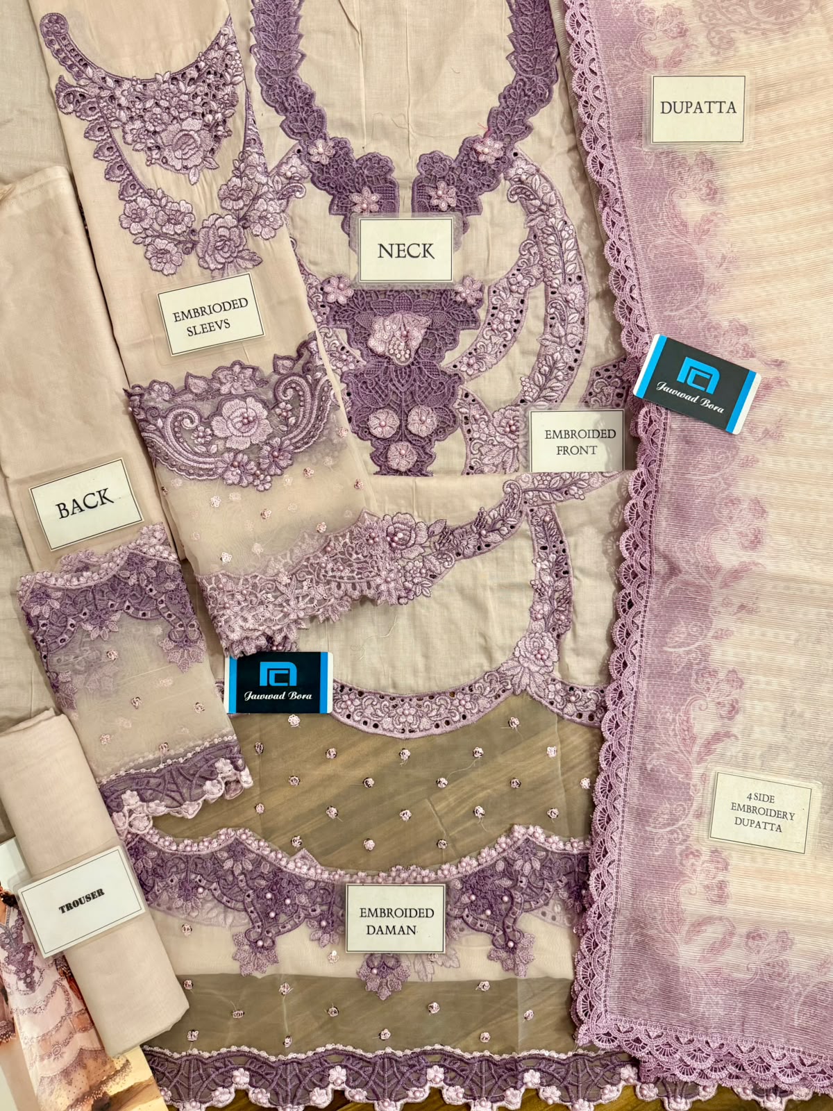 Maria B Chikankari Wz-5501 Premium Pure Cotton Chikankari With Soft Cotton Net Duppata 26