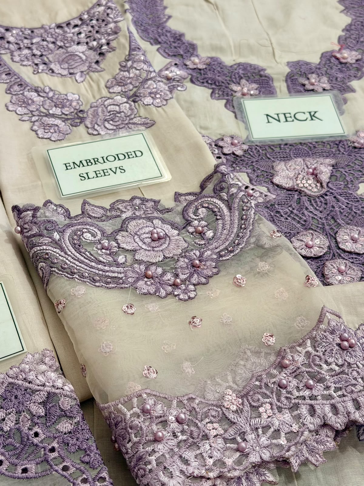 Maria B Chikankari Wz-5501 Premium Pure Cotton Chikankari With Soft Cotton Net Duppata 26