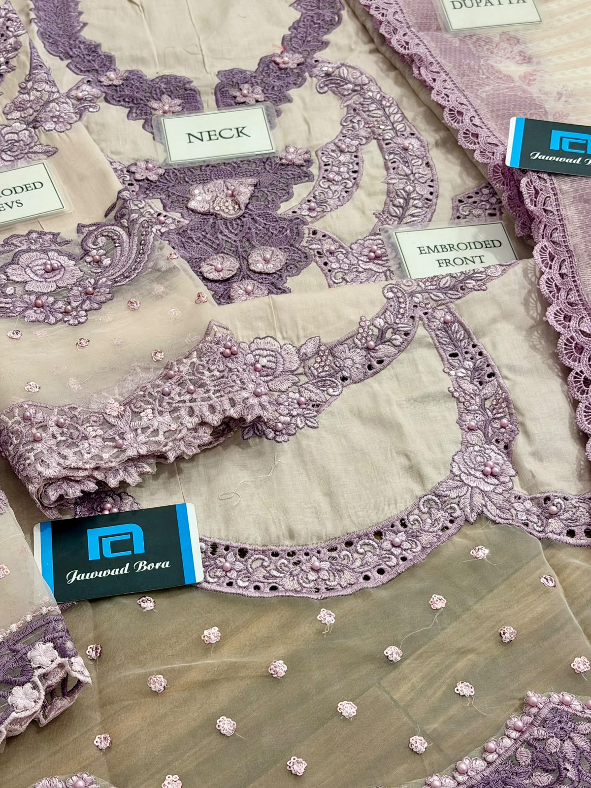 Maria B Chikankari Wz-5501 Premium Pure Cotton Chikankari With Soft Cotton Net Duppata 26