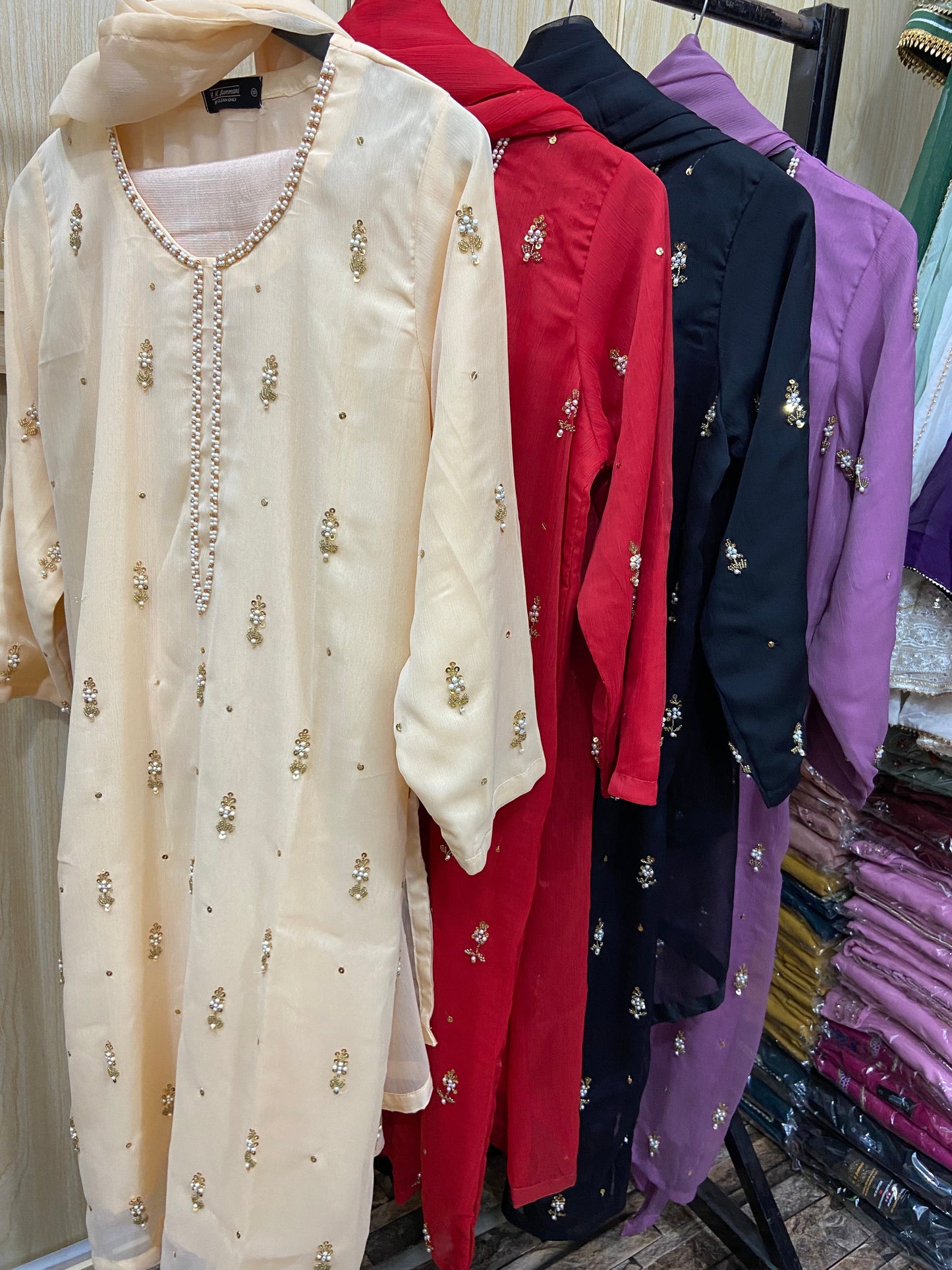 Zarina by Wearza Semi Pure Chiffon 3Pc Ready To Wear 2025