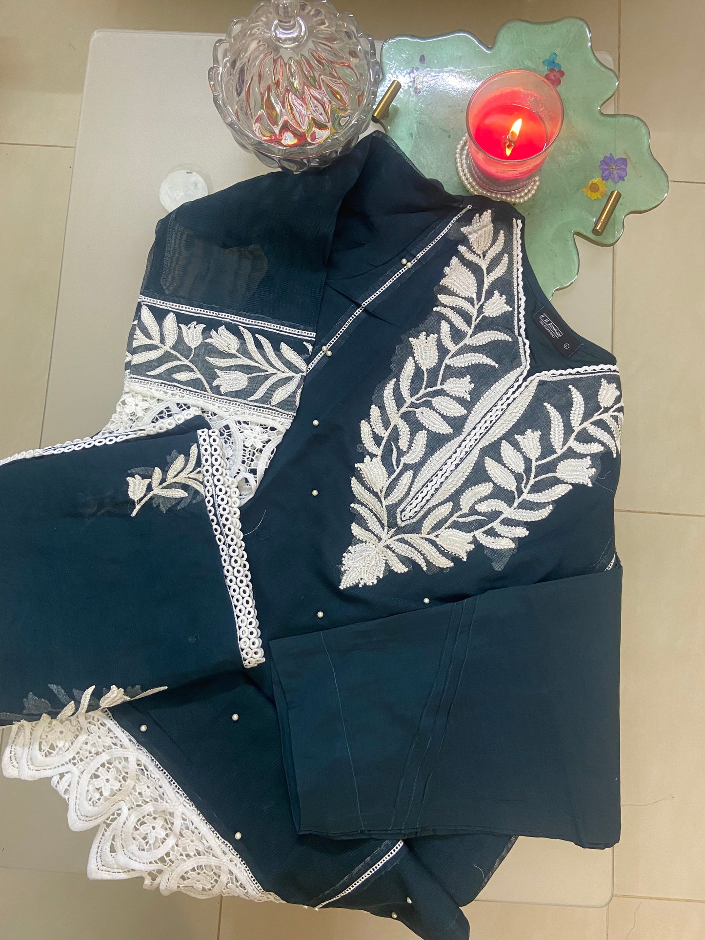 Darya-e-Hawa Premium Khaadi Net Stitched Dress 2024