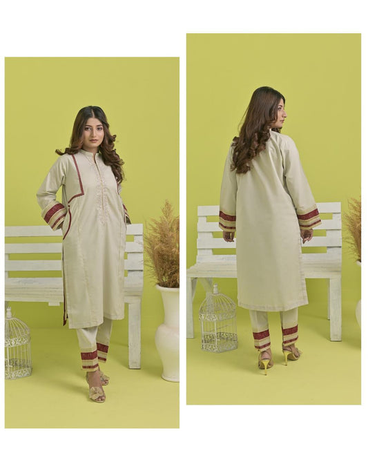 Wearza 2-Pcs COrd Set  Premium Khaddar Cotton 2025 Wz-004