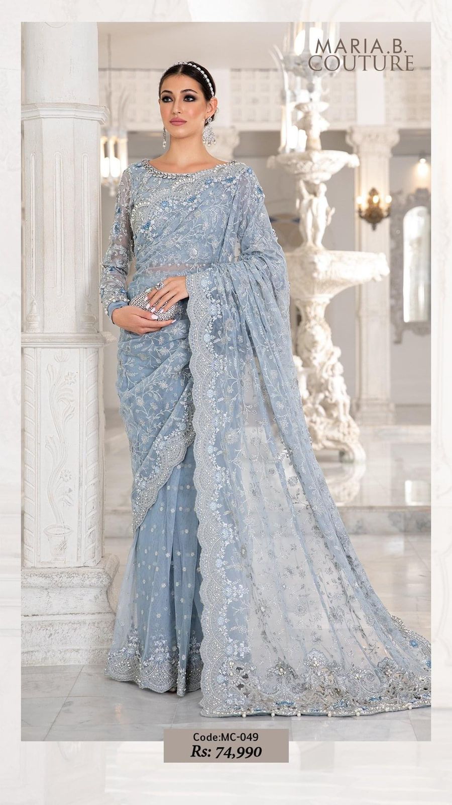 Maria_b_SKy_blue_saree