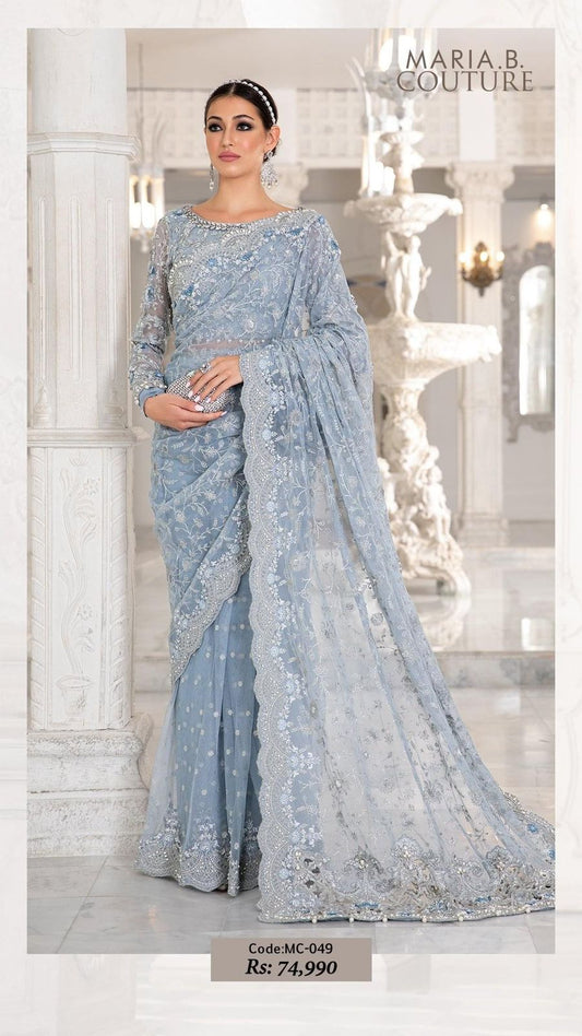 Maria_b_SKy_blue_saree