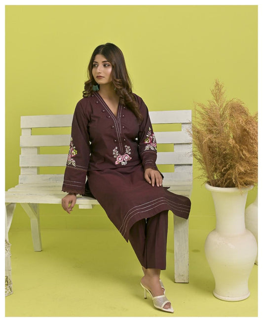 Wearza 2-Pcs Cord Set Most Iconic Fabric Khaddar Cotton Wz-006