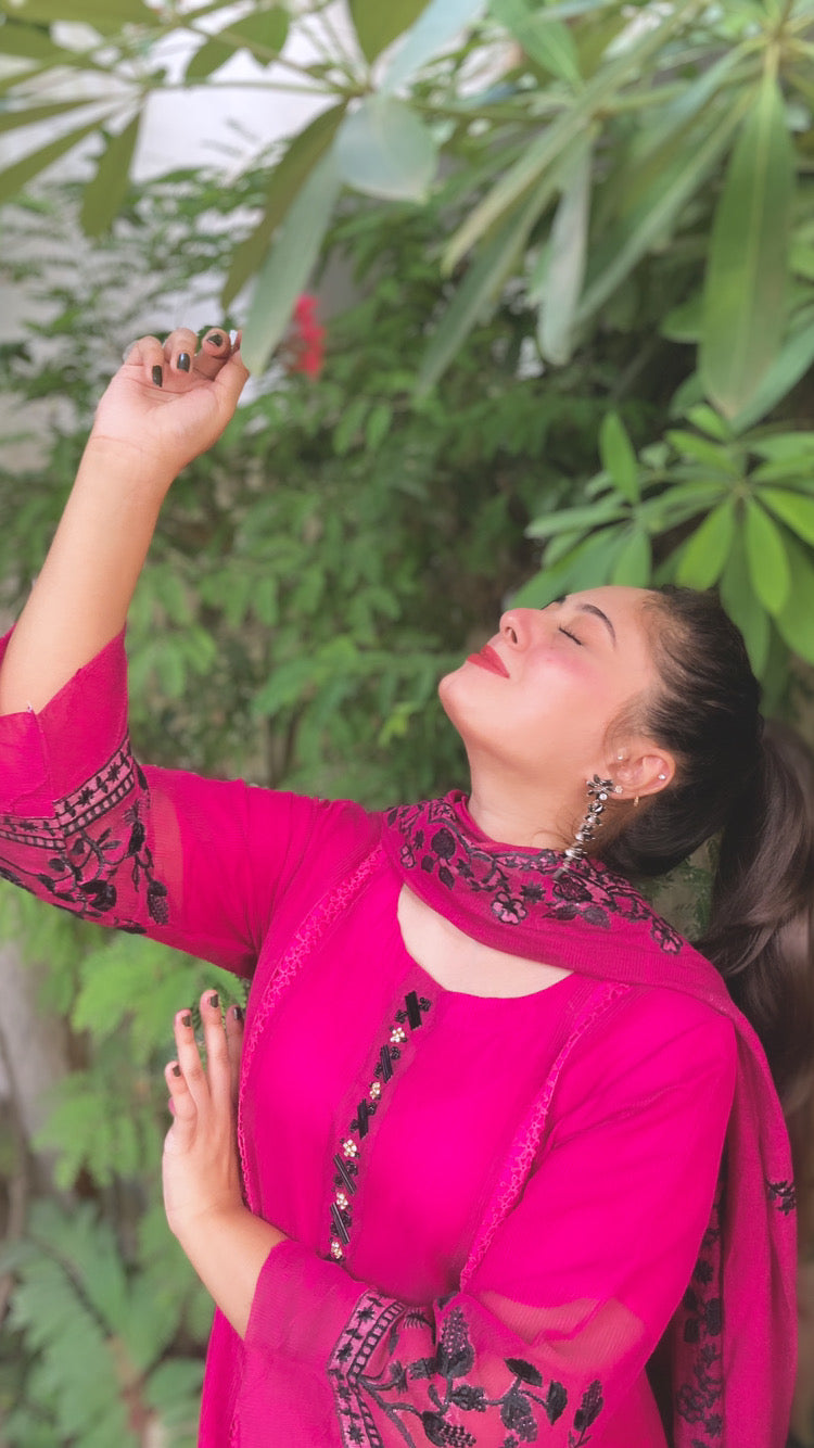 Pink Beauty Premium Pure Stitched Lawn Dress 2024