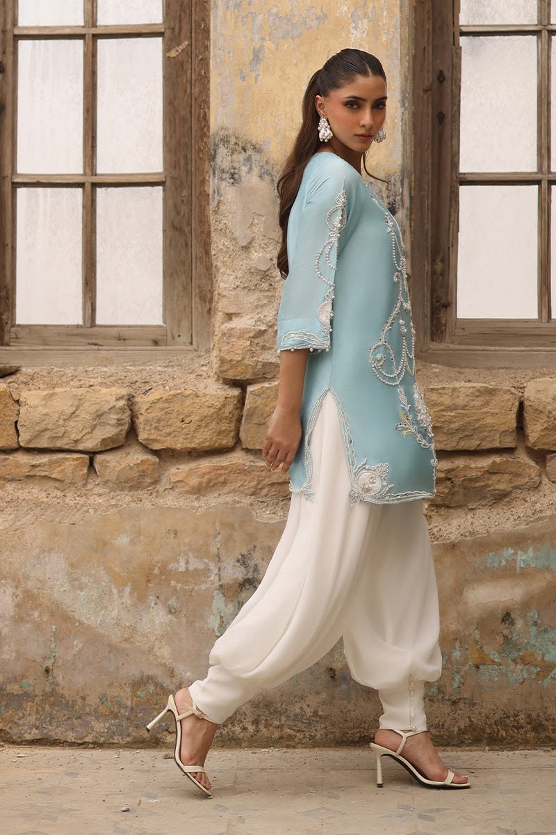 Wardah Saleem Wz-98 Raw Silk Fully Adda Work Design With Chiffon duppata 26