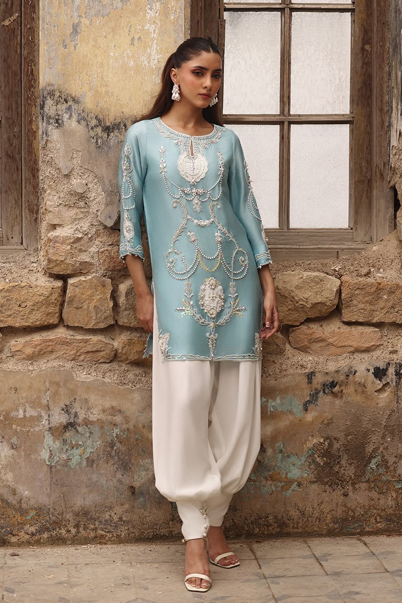 Wardah Saleem Wz-98 Raw Silk Fully Adda Work Design With Chiffon duppata 26