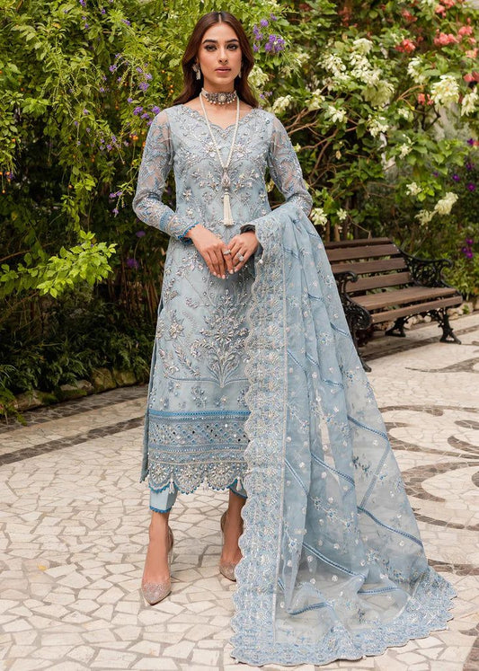 Wearza Wz-231 Pure Organza Dress With Khaadi Net Duppata 2024 WEARZA